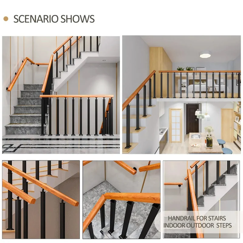 Rock Hard Workhorse Deck Railing Features Expandable Design From 60 To 140 Cm Cut From Dense Timber And Wrought Iron Stakes Super Load Tolerance Guard Post Deck Balcony Step Protection Anti Slide Texture Weather Beater Finish