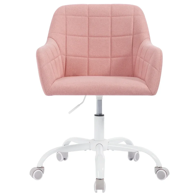 Höhenverstellbarer Ergonomischer Bürostuhl mit Rollen – Drehbar – Mit Armlehnen – 58 x 77–85 x 60,5 cm