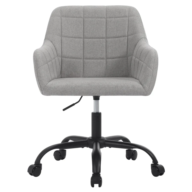 Höhenverstellbarer Ergonomischer Bürostuhl mit Rollen – Drehbar – Mit Armlehnen – 58 x 77–85 x 60,5 cm