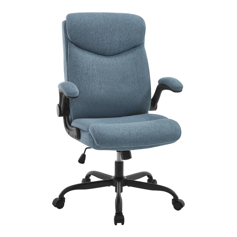 Bürostuhl – Höhenverstellbar & Drehbar – Gepolstert mit Klapparmen – 67 x 113 cm