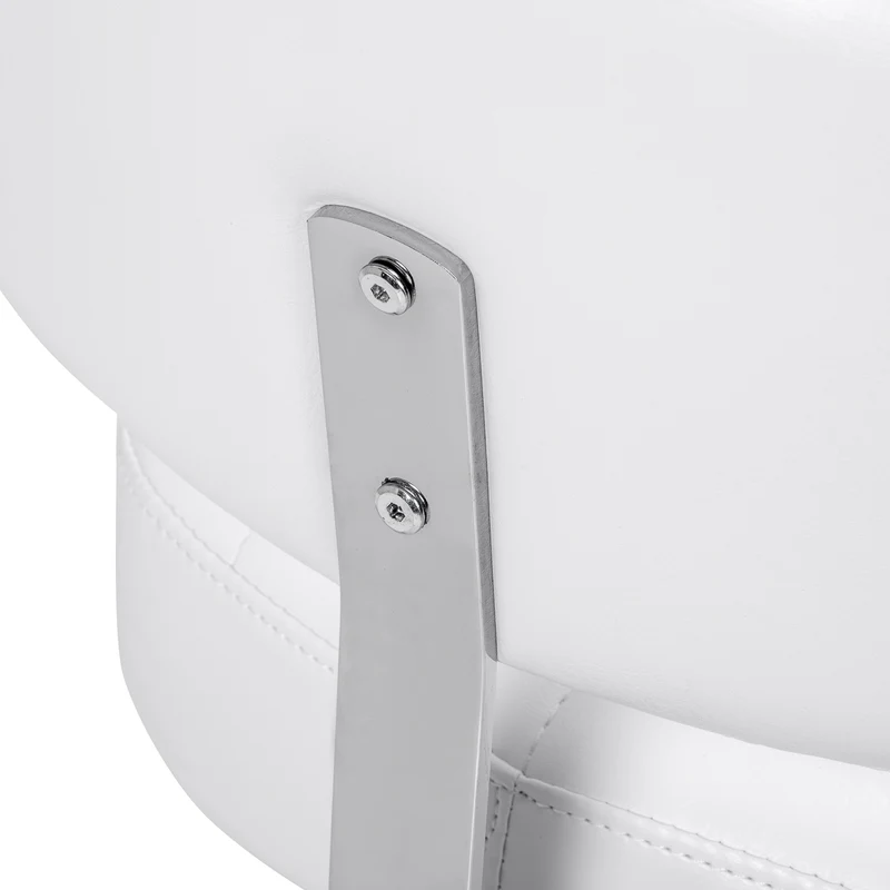 Rollhocker Höhenverstellbar mit Lehne Giovanni Y08 Weiß
