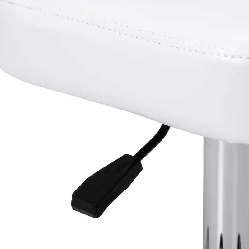 Rollhocker Höhenverstellbar mit Lehne Giovanni Y08 Weiß