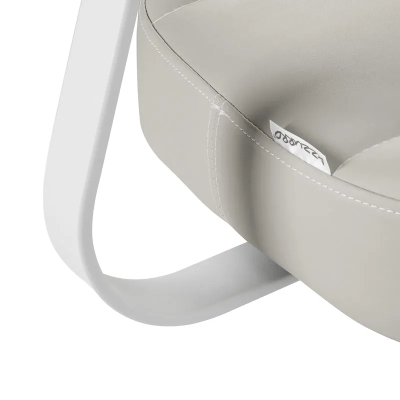 Rollhocker Höhenverstellbar mit Lehne Azzurro 156F Grau