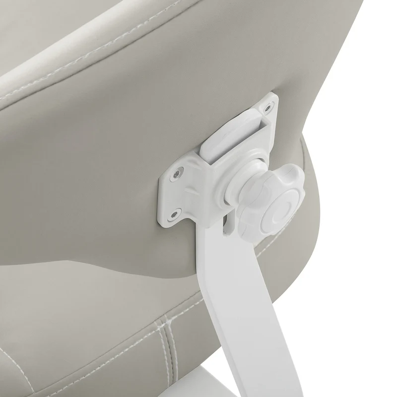 Rollhocker Höhenverstellbar mit Lehne Azzurro 156F Grau
