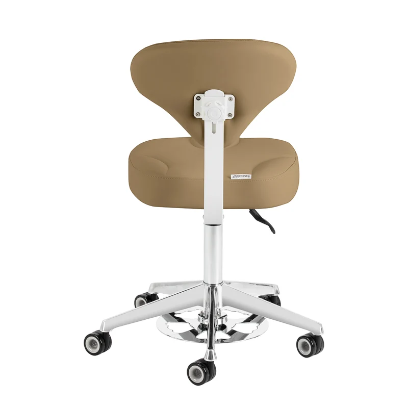 Rollhocker Höhenverstellbar mit Lehne Azzurro 156F Beige