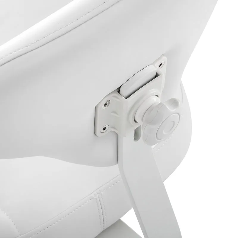 Rollhocker Höhenverstellbar mit Lehne Azzurro 156F Schneeweiß