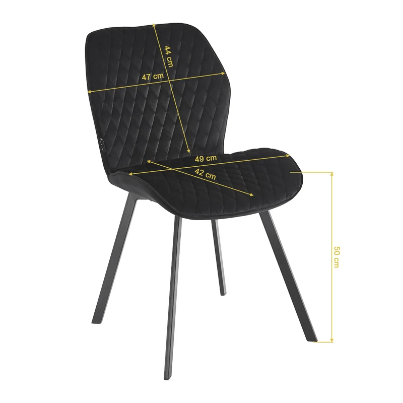 Stuhl 4Rico Vetro Schwarz