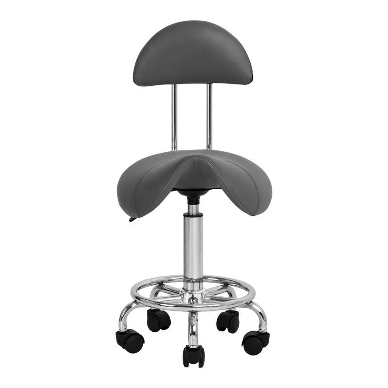 Sattelhocker mit Lehne 6001 Grau