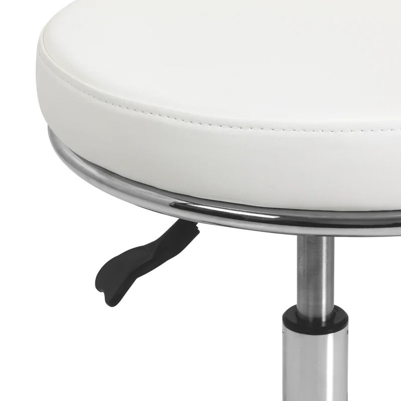 Rollhocker Höhenverstellbar mit Lehne 9266 Weiß