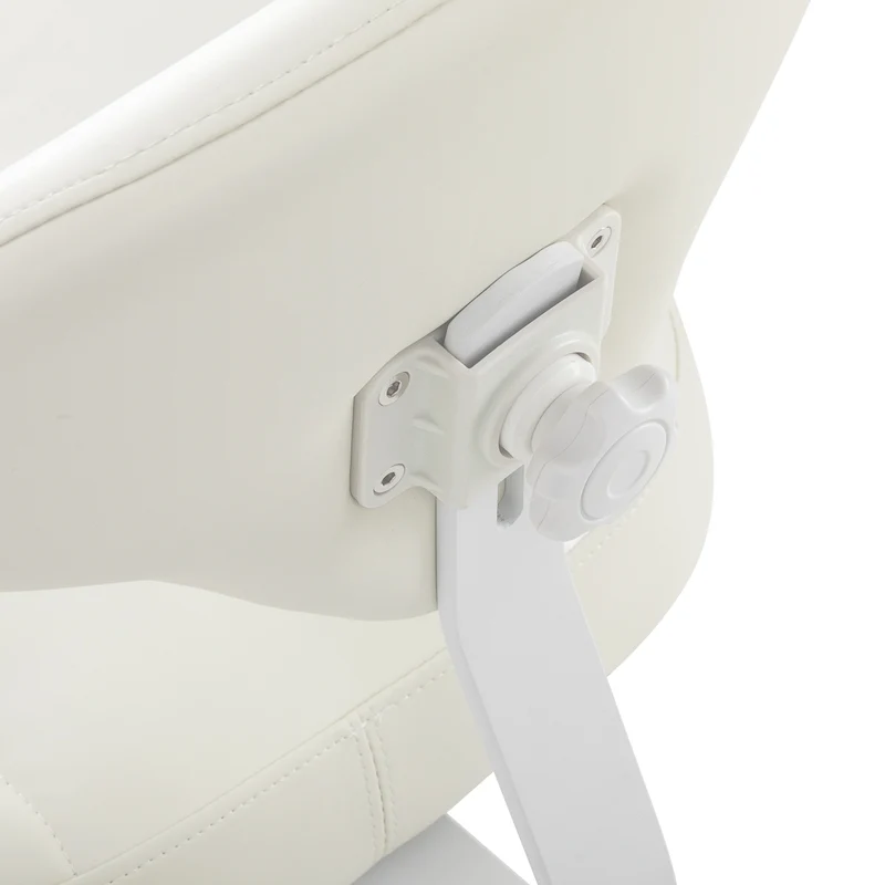 Rollhocker Höhenverstellbar mit Lehne Azzurro 156F Weiß