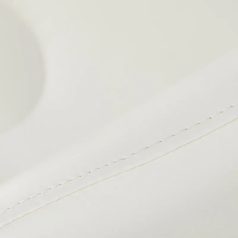 Rollhocker Höhenverstellbar mit Lehne Azzurro 156F Weiß