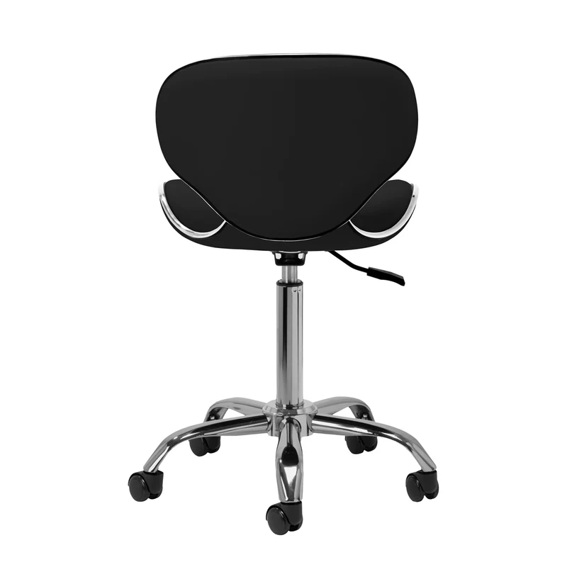 Rollhocker Höhenverstellbar mit Lehne Gabbiano Q-4599 Schwarz