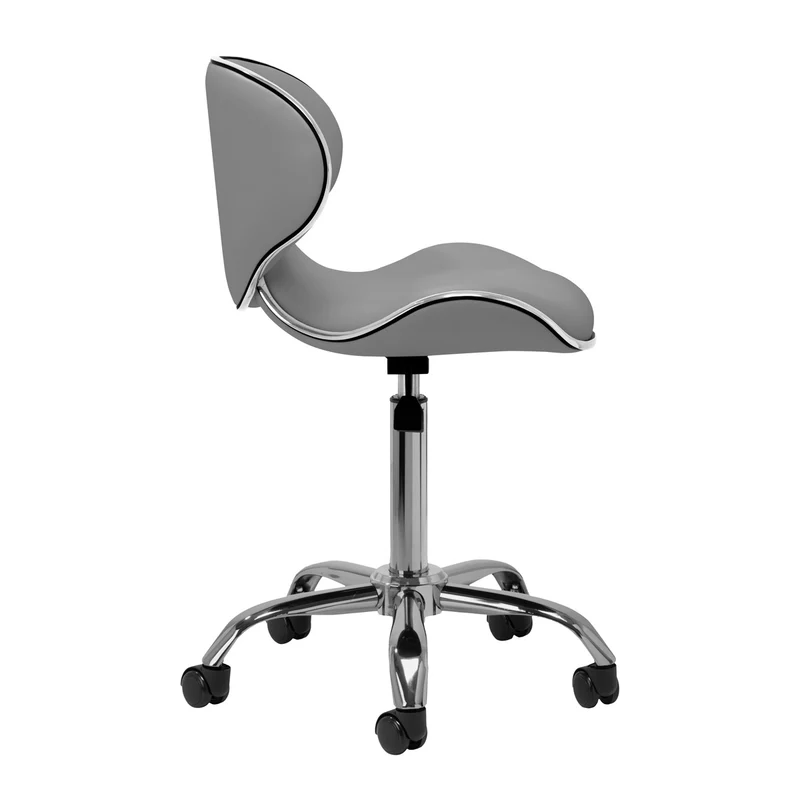 Rollhocker Höhenverstellbar mit Lehne Gabbiano Q-4599 Grau