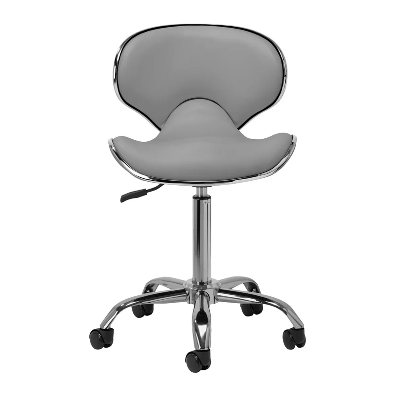 Rollhocker Höhenverstellbar mit Lehne Gabbiano Q-4599 Grau