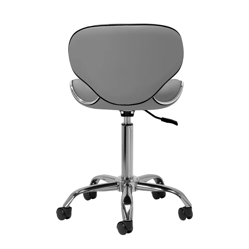 Rollhocker Höhenverstellbar mit Lehne Gabbiano Q-4599 Grau