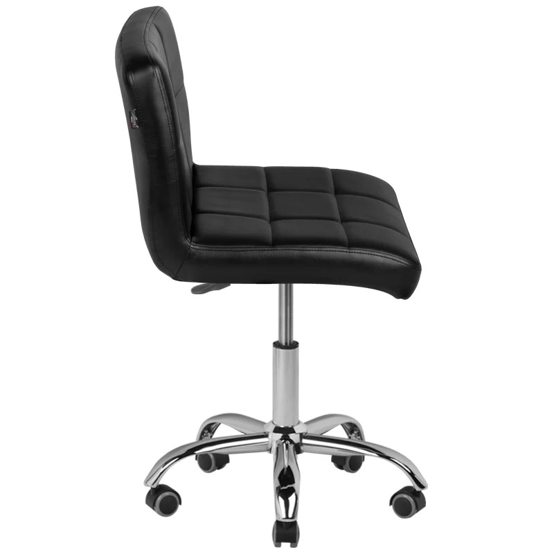 Rollhocker Höhenverstellbar mit Lehne A-5299 Schwarz
