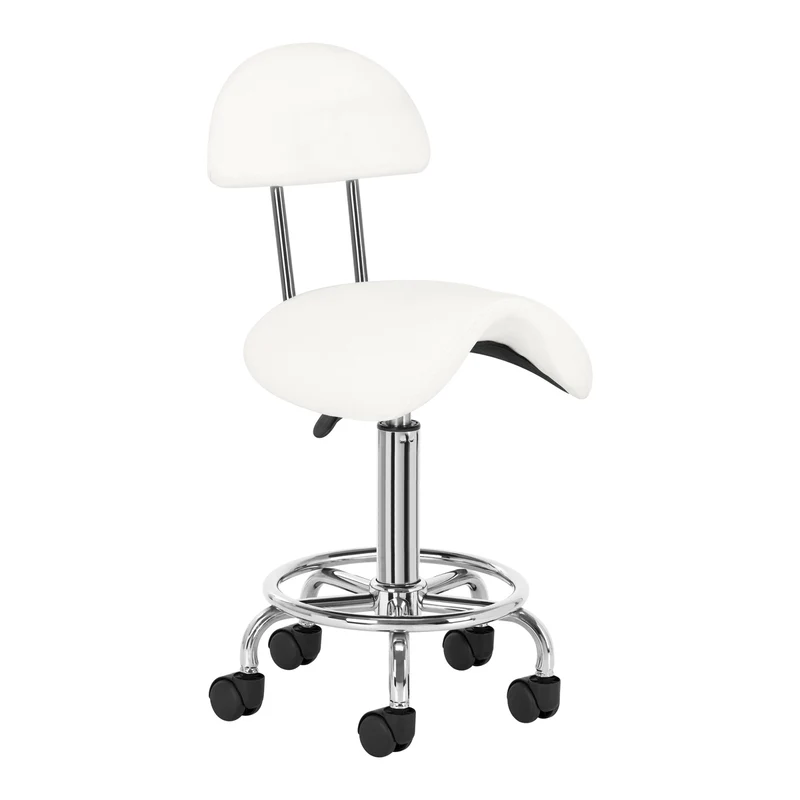 Sattelhocker mit Lehne 6001 Weiß