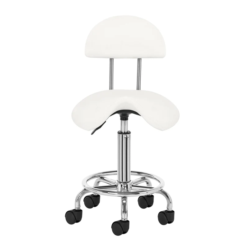 Sattelhocker mit Lehne 6001 Weiß