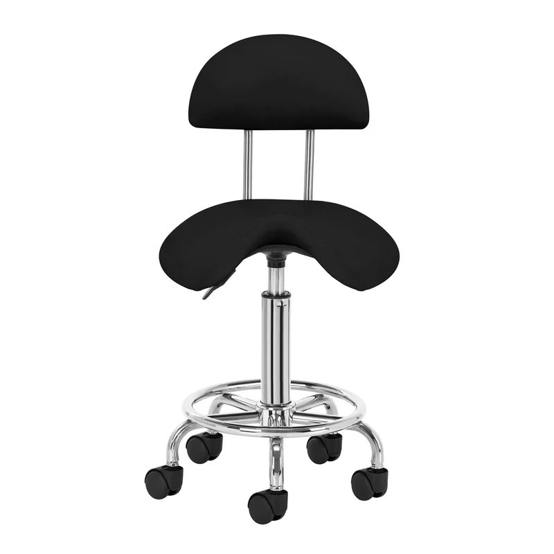 Sattelhocker mit Lehne 6001 Schwarz