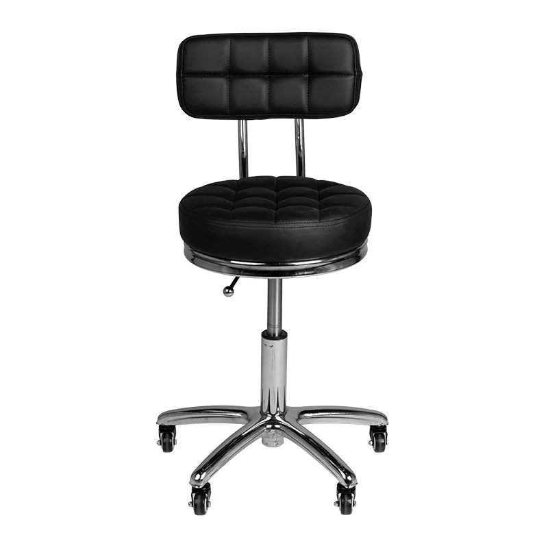 Rollhocker Höhenverstellbar mit Lehne AM-877 Schwarz