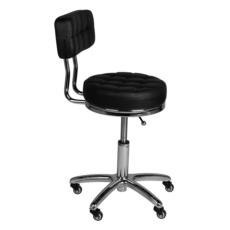 Rollhocker Höhenverstellbar mit Lehne AM-877 Schwarz