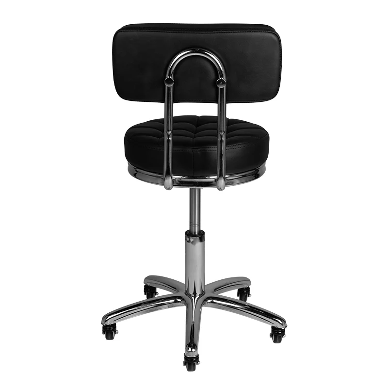 Rollhocker Höhenverstellbar mit Lehne AM-877 Schwarz