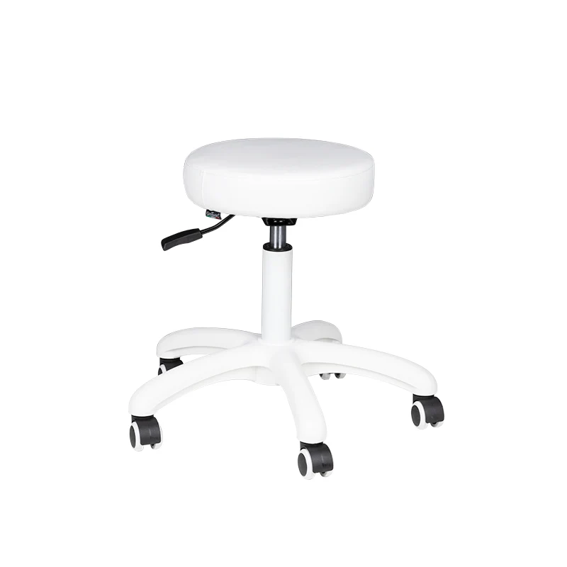 Arbeitshocker Höhenverstellbar Eco Leder AM-303-2 Weiß