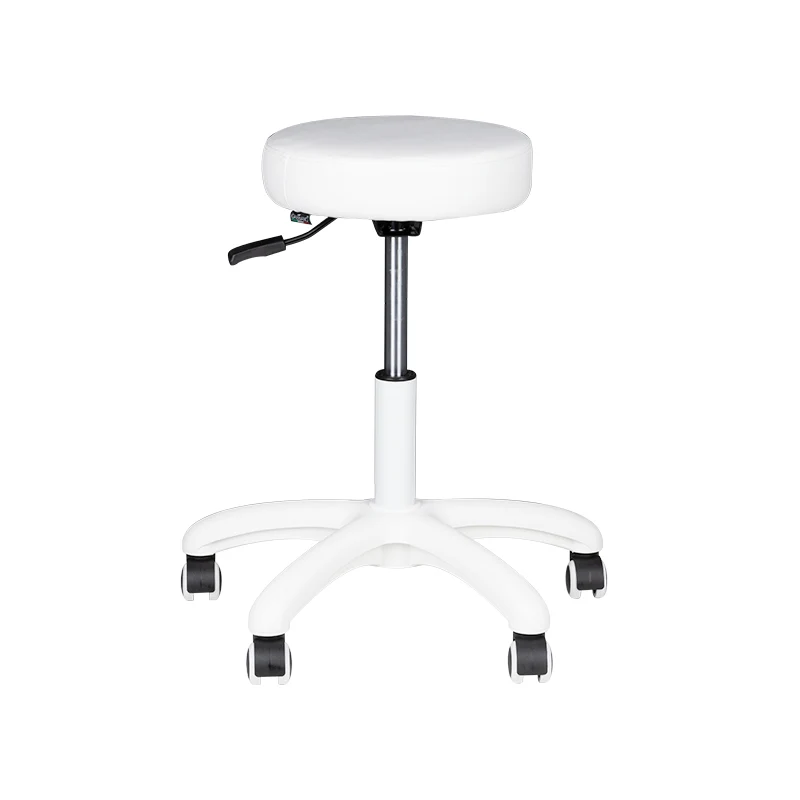 Arbeitshocker Höhenverstellbar Eco Leder AM-303-2 Weiß