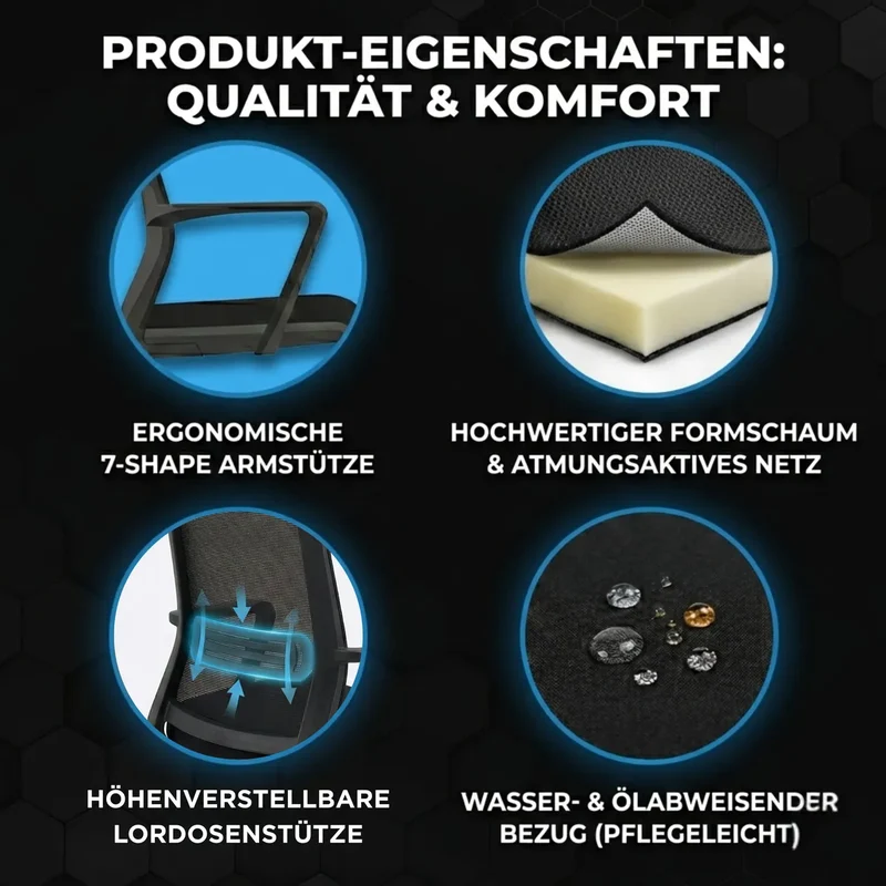 VALKENSTOL K1 - Konferenzstuhl Freischwinger Schwarz mit Armlehne