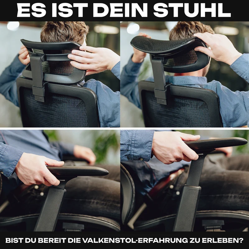 VALKENSTOL M5 - Ergonomischer Bürostuhl auch für große Nutzer