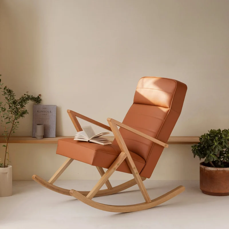 Retrostar Lounge Schaukelsessel - Leder Premium