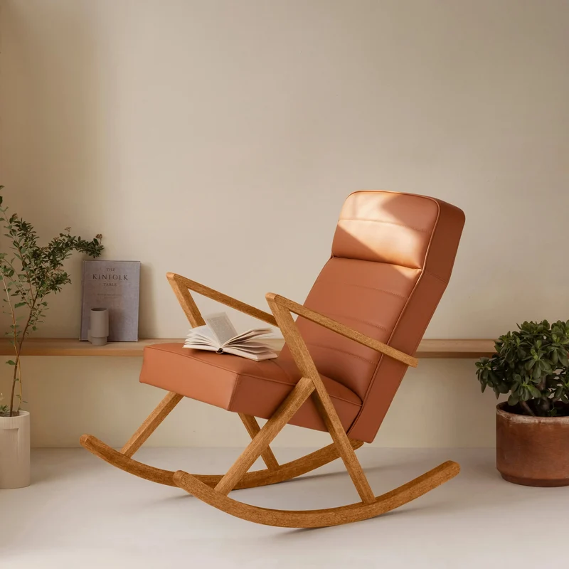 Retrostar Lounge Schaukelsessel - Leder Premium