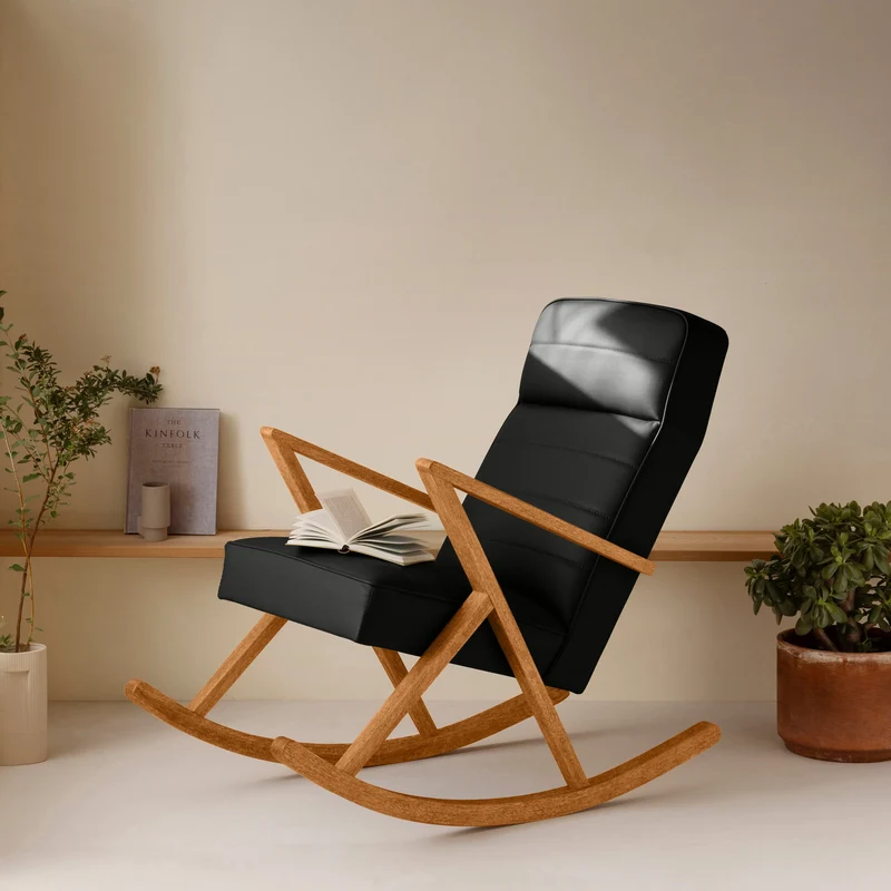 Retrostar Lounge Schaukelsessel - Leder Premium