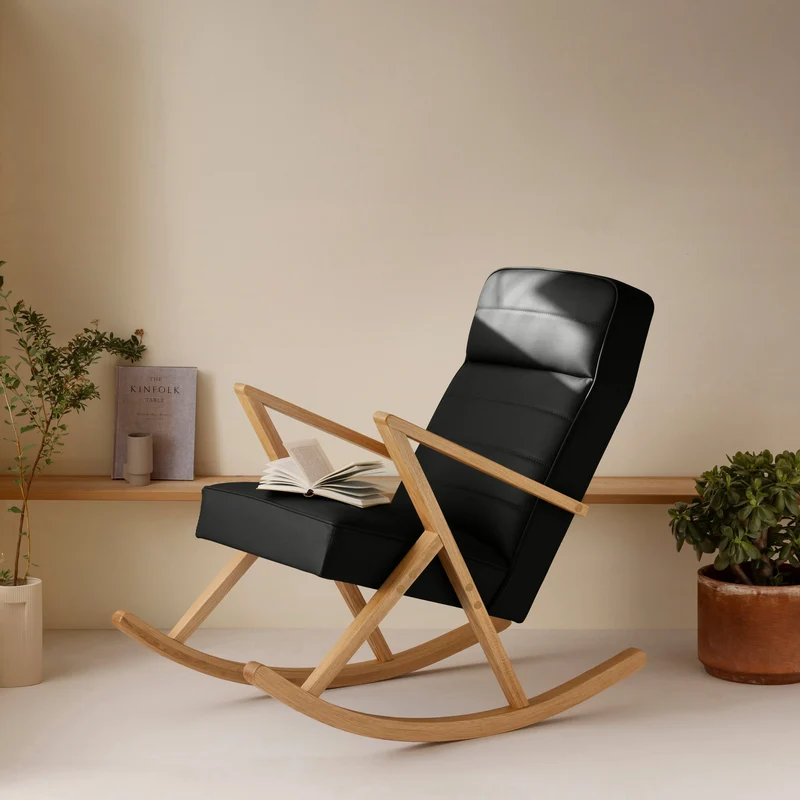 Retrostar Lounge Schaukelsessel - Leder Premium