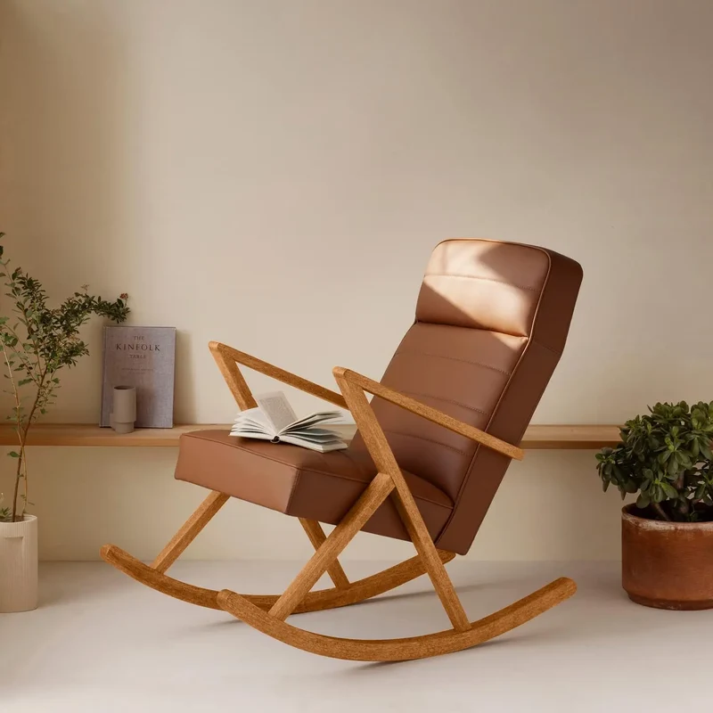 Retrostar Lounge Schaukelsessel - Leder