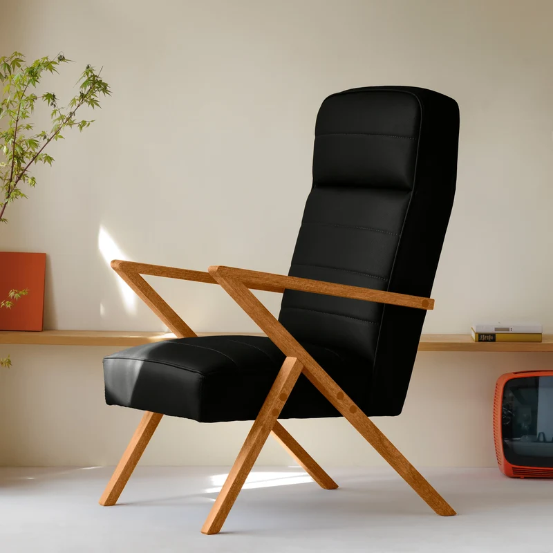 Retrostar Lounge Sessel - Leder Premium