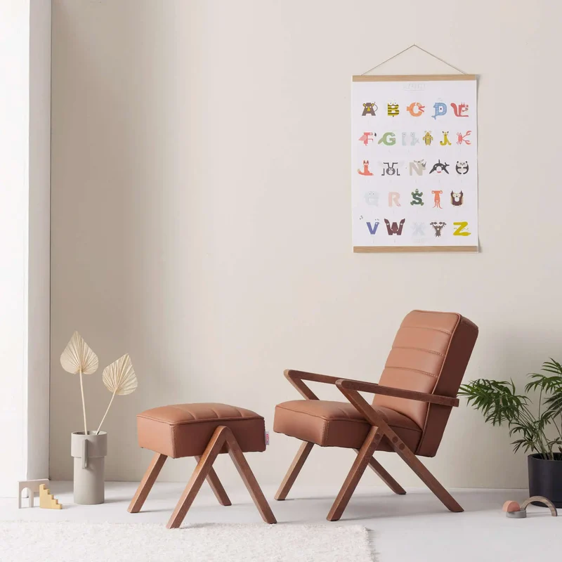Kinder Retrostar Fußhocker - Leder Premium