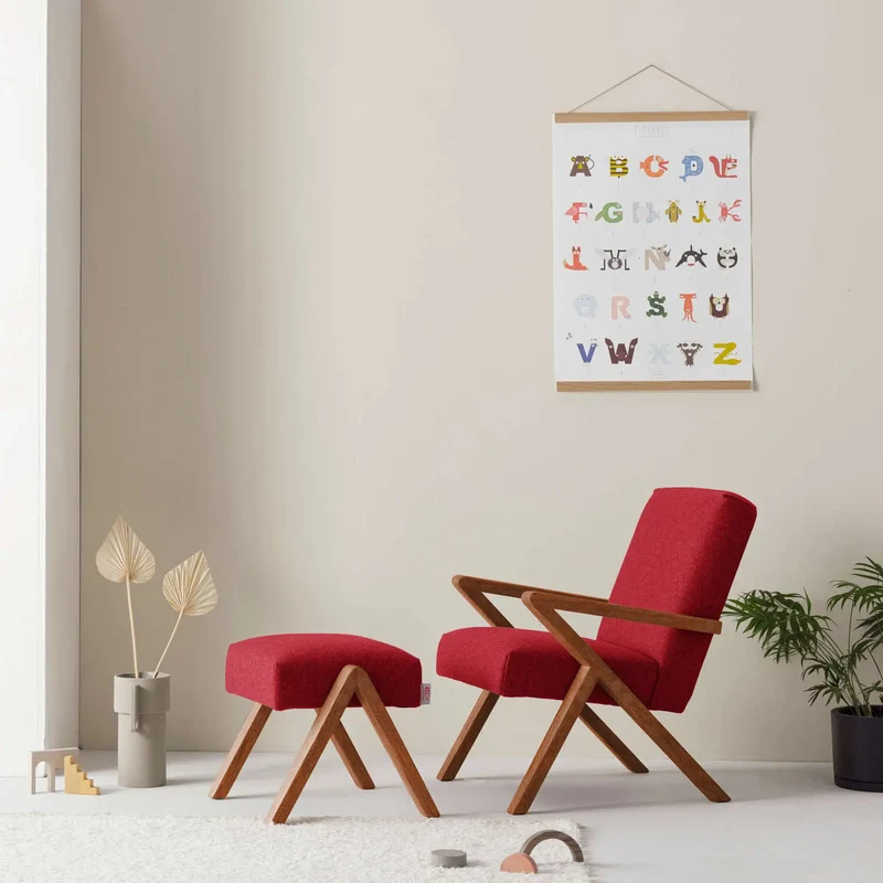 Kinder Retrostar Fußhocker - Wool Line