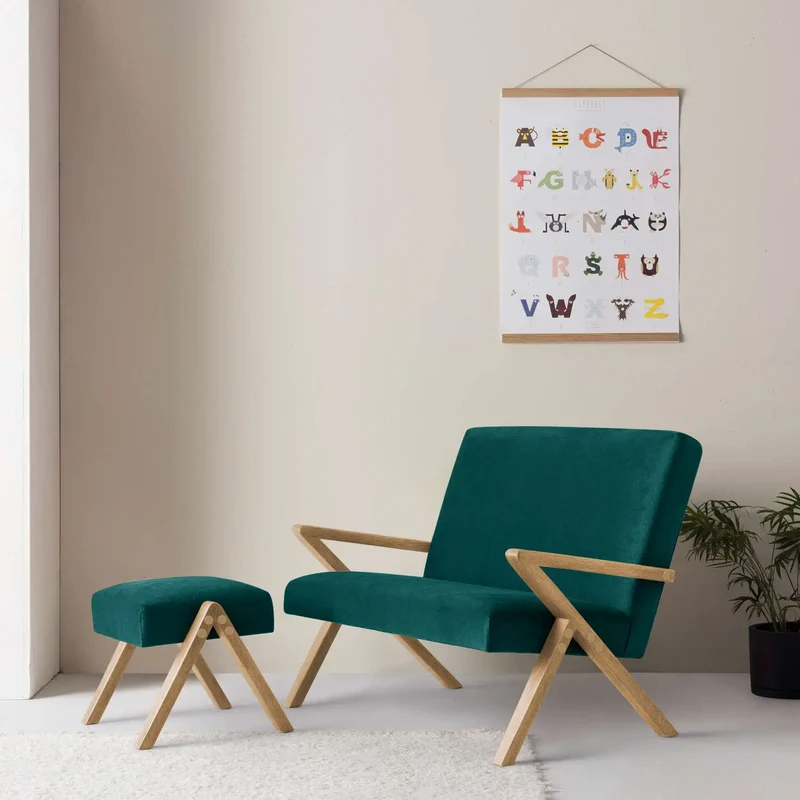 Kinder Retrostar Fußhocker - Velvet Line