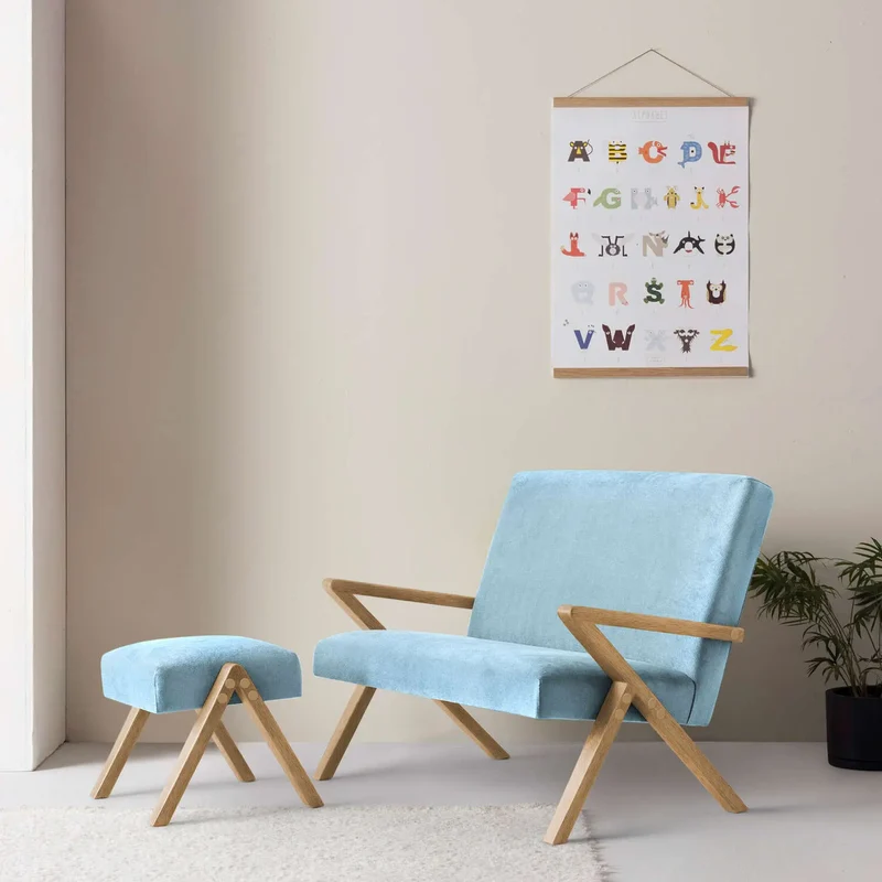 Kinder Retrostar Fußhocker - Velvet Line