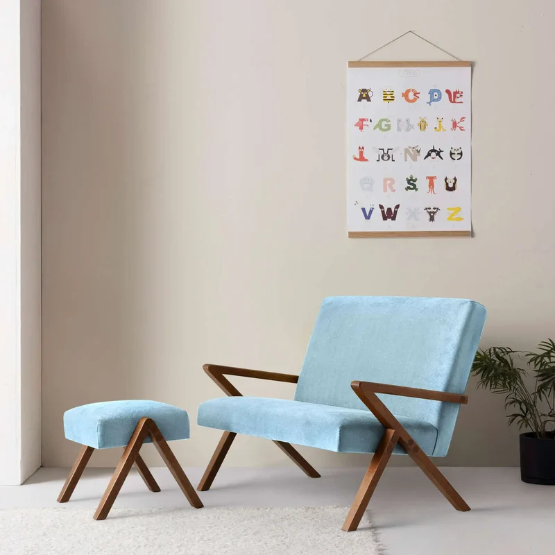 Kinder Retrostar Fußhocker - Velvet Line
