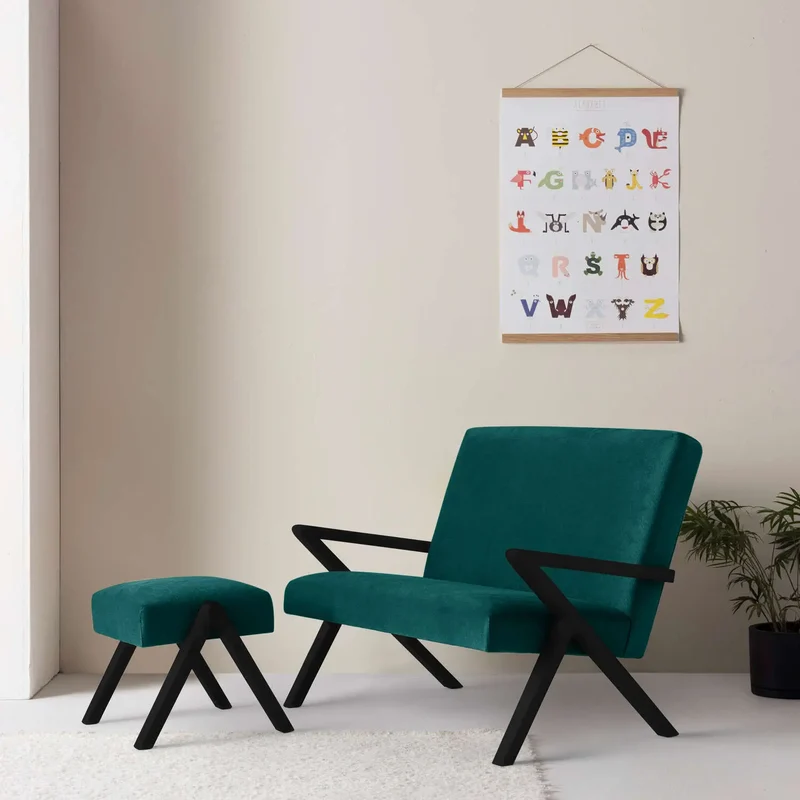 Kinder Retrostar Fußhocker - Velvet Line