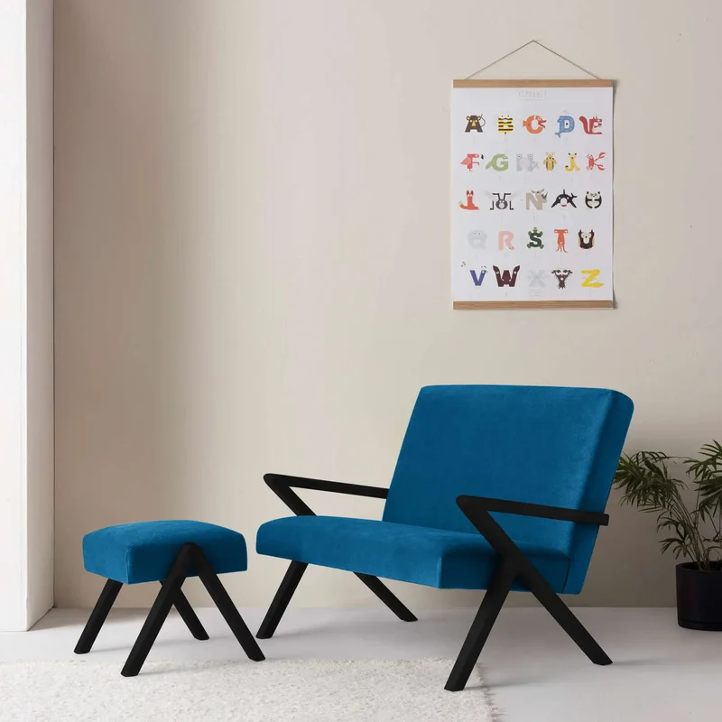 Kinder Retrostar Fußhocker - Velvet Line