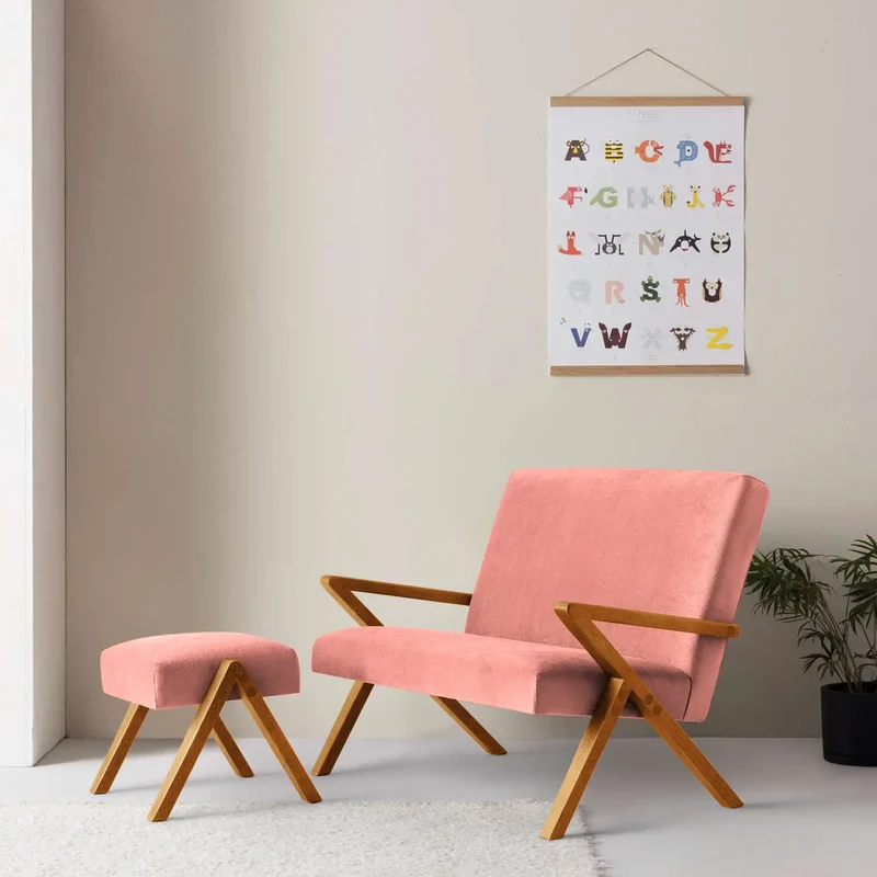 Kinder Retrostar Fußhocker - Velvet Line