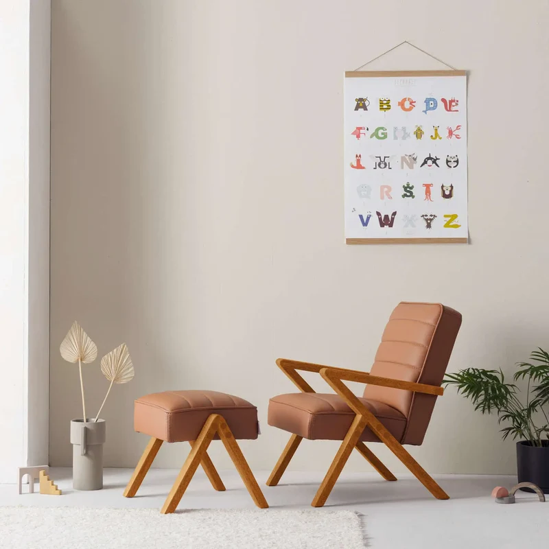 Kinder Retrostar Sessel - Leder Premium