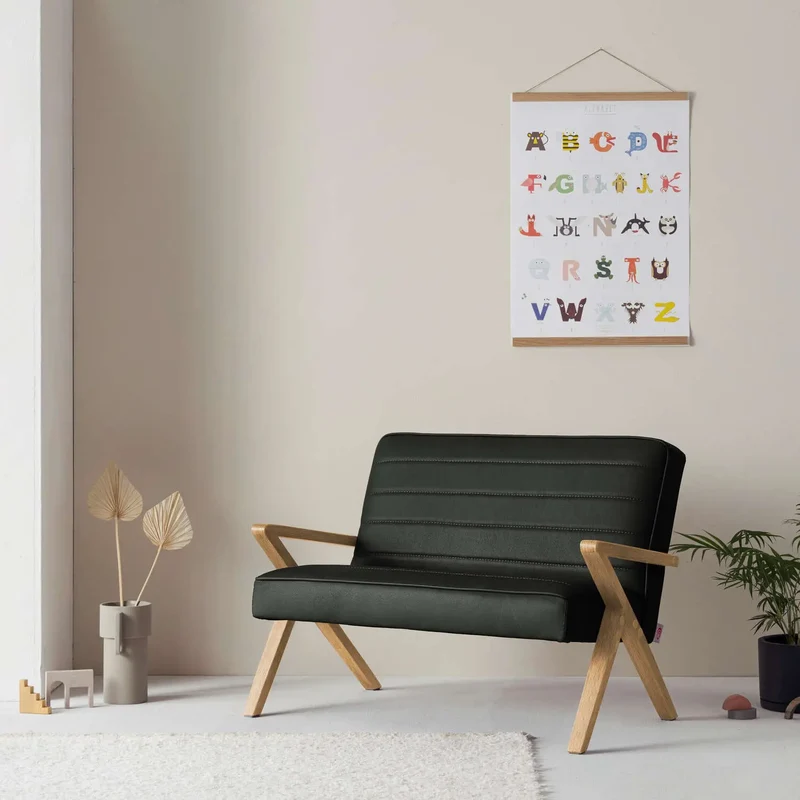 Kinder Retrostar 2er Sofa - Leder