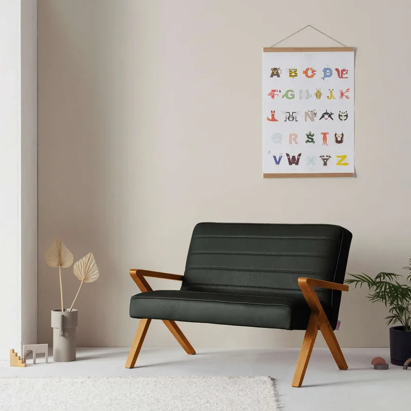 Kinder Retrostar 2er Sofa - Leder