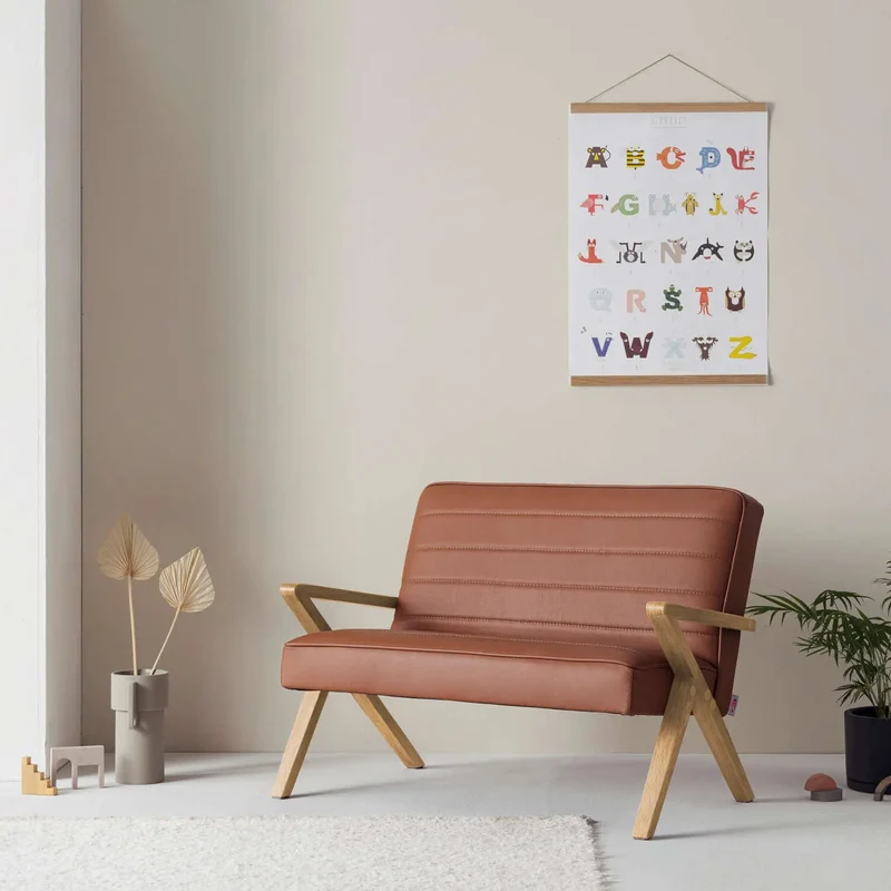 Kinder Retrostar 2er Sofa - Leder