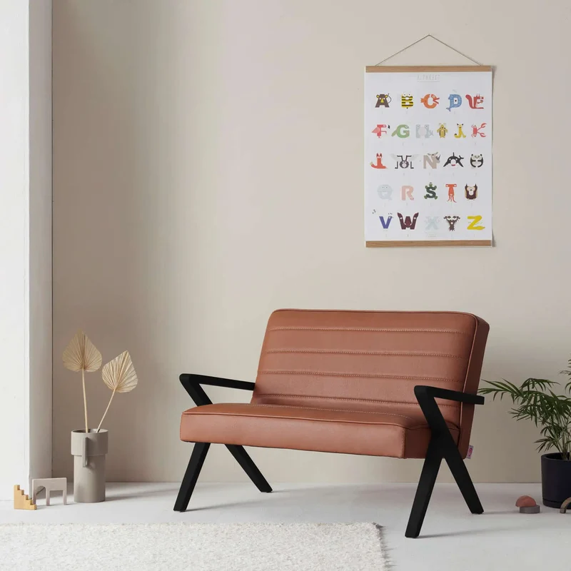 Kinder Retrostar 2er Sofa - Leder