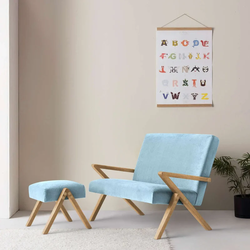 Kinder Retrostar 2er Sofa - Velvet Line
